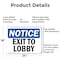Signmission Exit Sign, Aluminum, 24 in W, 18 in H, Exit To Lobby OS-2PACK-NS-A-1824-L-12257 - alternate 3